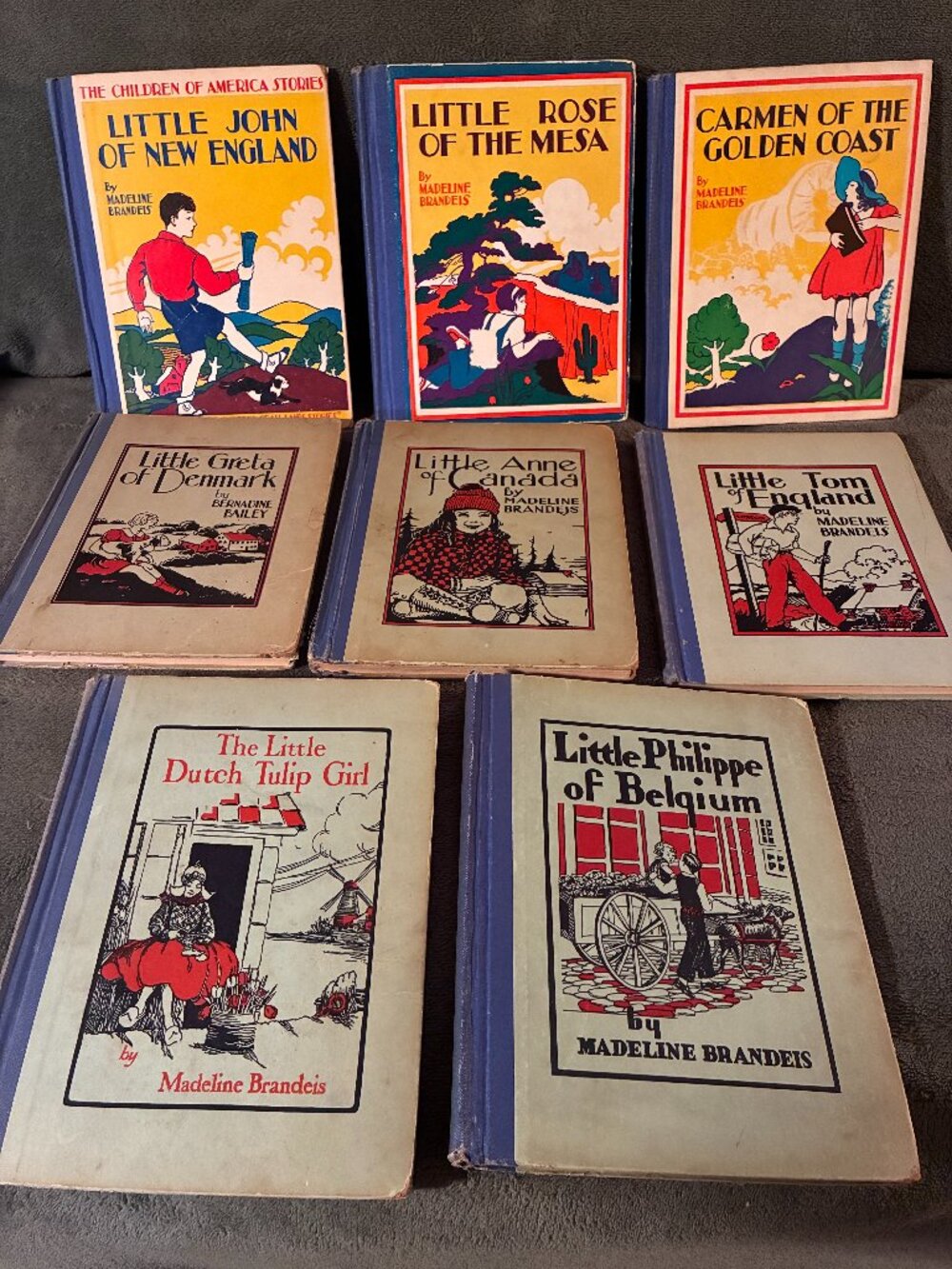 Lot of 8 Vintage "Little" Books by Madeline Brandeis, All First Editions
